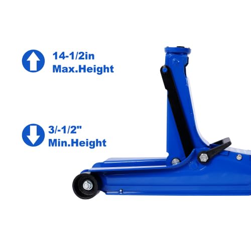 Heavy-Duty Steel Racing Floor Jack 2.5 Ton Blue O655