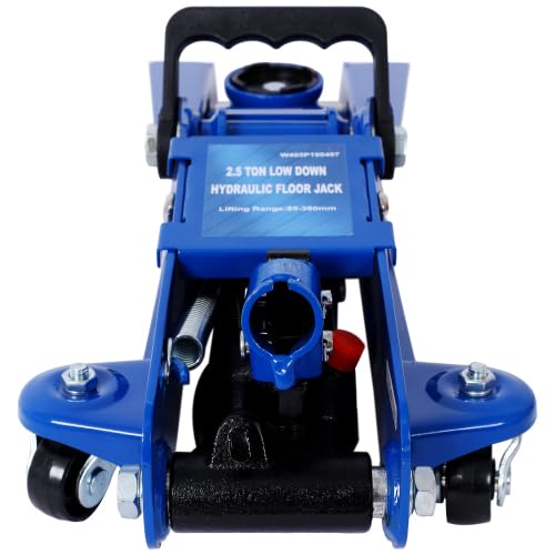 Heavy-Duty Steel Racing Floor Jack 2.5 Ton Blue O655