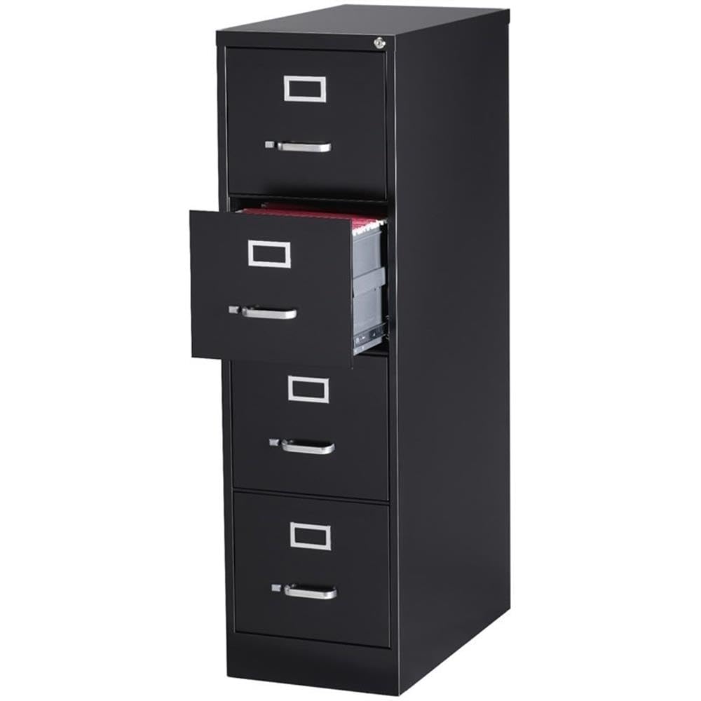 Black 4-Drawer Metal Vertical Filing Cabinet T3528