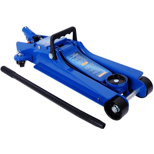 Heavy-Duty Steel Racing Floor Jack 2.5 Ton Blue O655