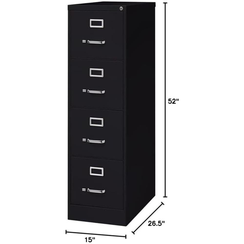 Black 4-Drawer Metal Vertical Filing Cabinet T3528