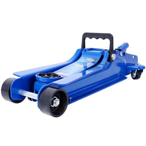 Heavy-Duty Steel Racing Floor Jack 2.5 Ton Blue O655