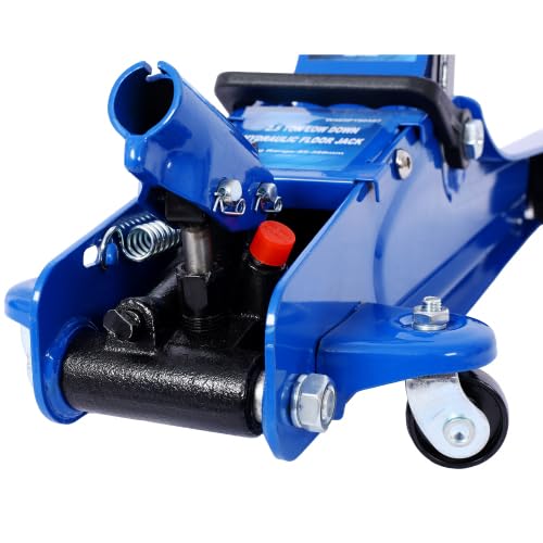 Heavy-Duty Steel Racing Floor Jack 2.5 Ton Blue O655