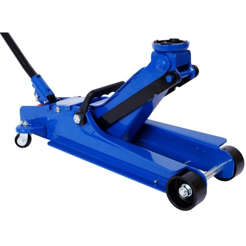 Heavy-Duty Steel Racing Floor Jack 2.5 Ton Blue O655