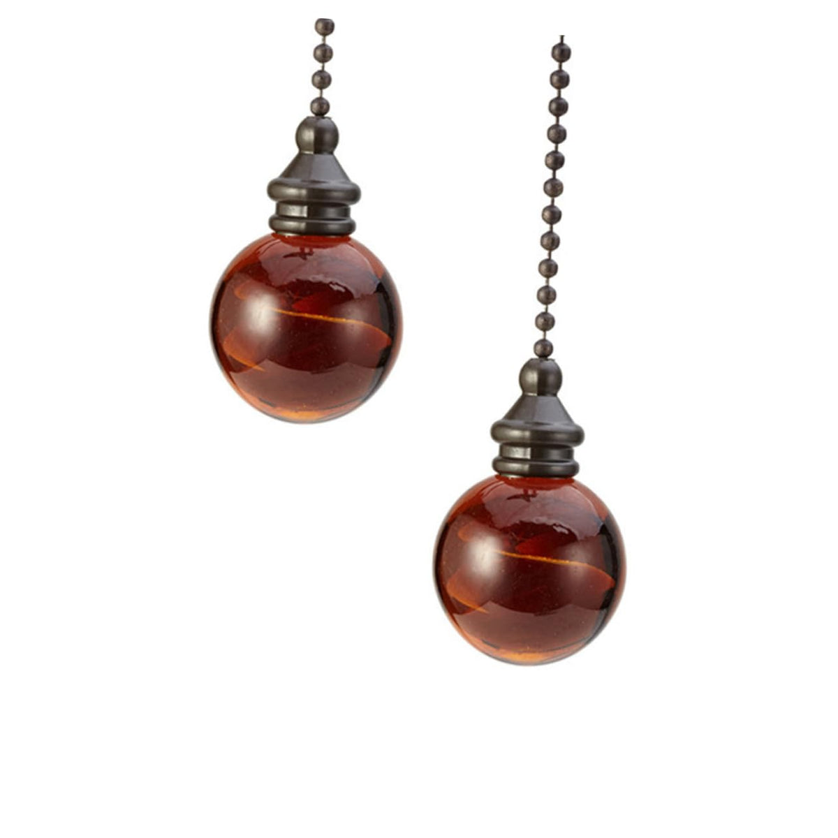 Glass Ball Chain Pendant Ornament 2 Pcs S9886