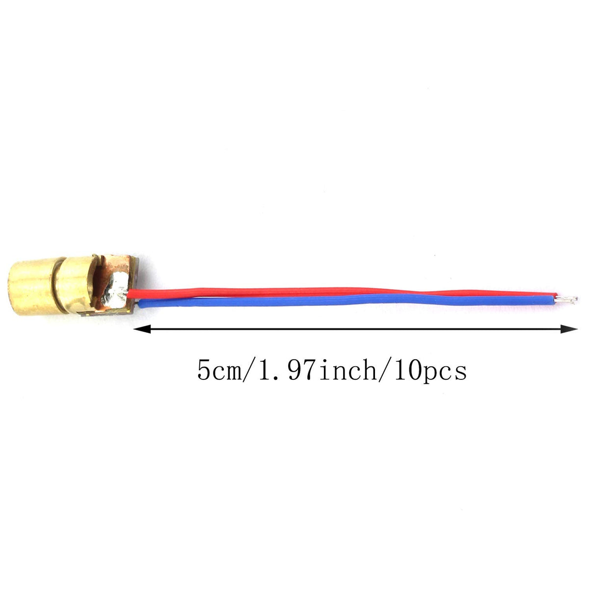 10-Pack 3.3V 650nm Mini Red Laser Dot Diode Module 6mm 5mW I70124