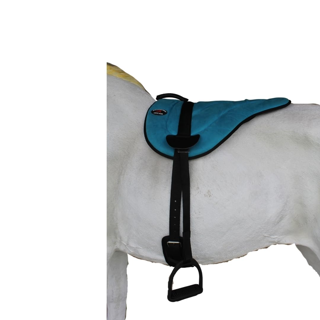 Lightweight Neoprene Padded Bareback Saddle Pad with Stirrups & Cinch U221131