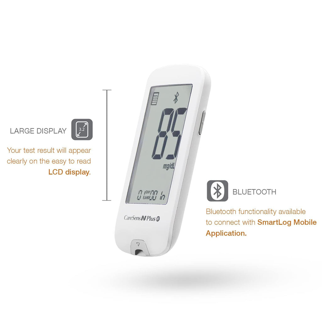 Bluetooth Blood Glucose Monitor Kit with 100 Test Strips and 100 Lancets M4028