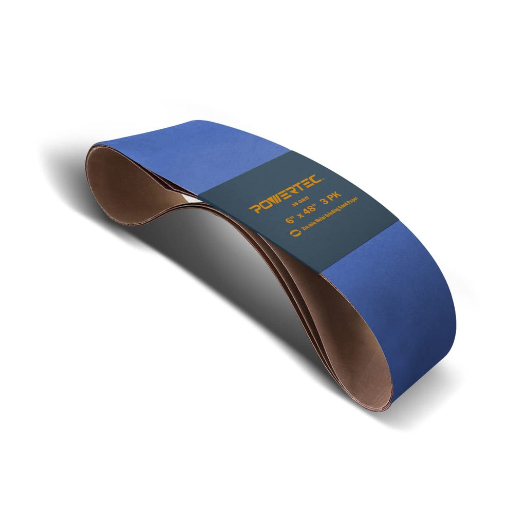 6 x 48 Inch 36 Grit Zirconia Sanding Belts 3PK U199