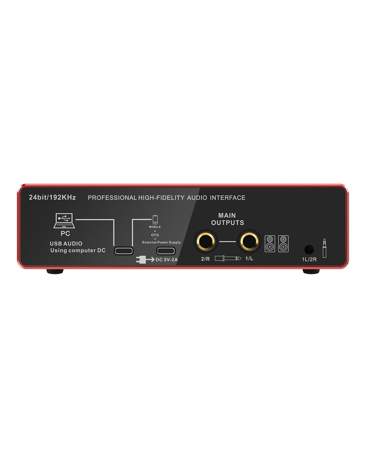 2X2 24-bit/192kHz Audio Interface with XLR/TRS Combo Input V733924