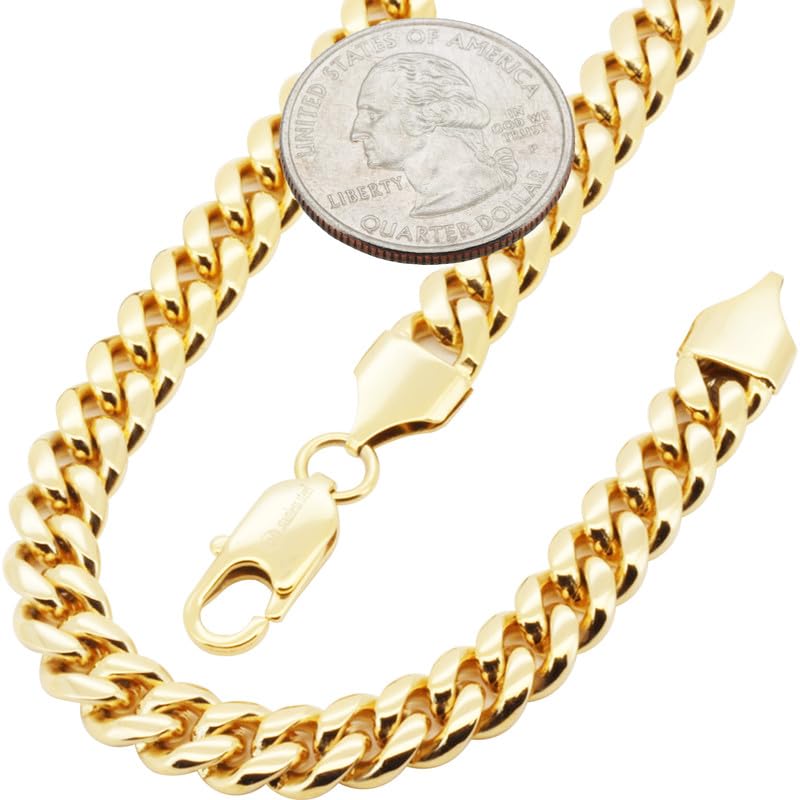 316L Stainless Steel Cuban Link Chain Necklace Bracelet N251364