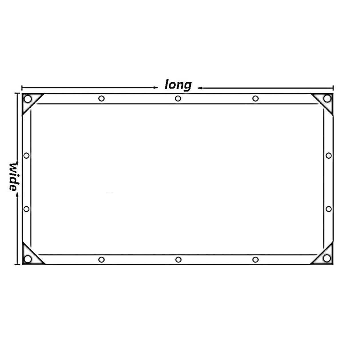 Heavy Duty Waterproof Clear 3x3ft Poly Tarp with Grommets Y3058