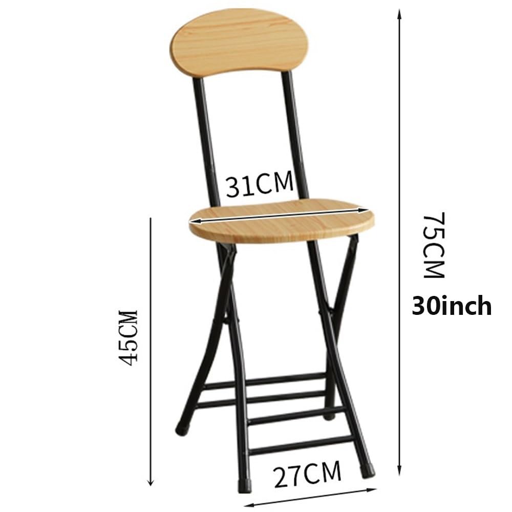 18 Inch Black Folding Bar Stools with Backrest A90025
