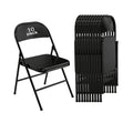 Black Heavy Duty Metal Folding Chairs 10 Pack Y64553