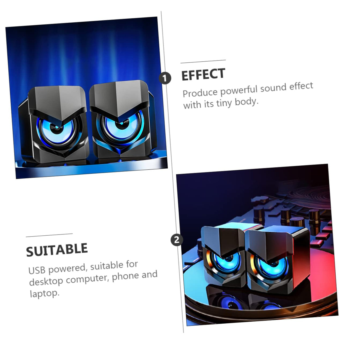 2 Pack Mini Computer Speakers K69272