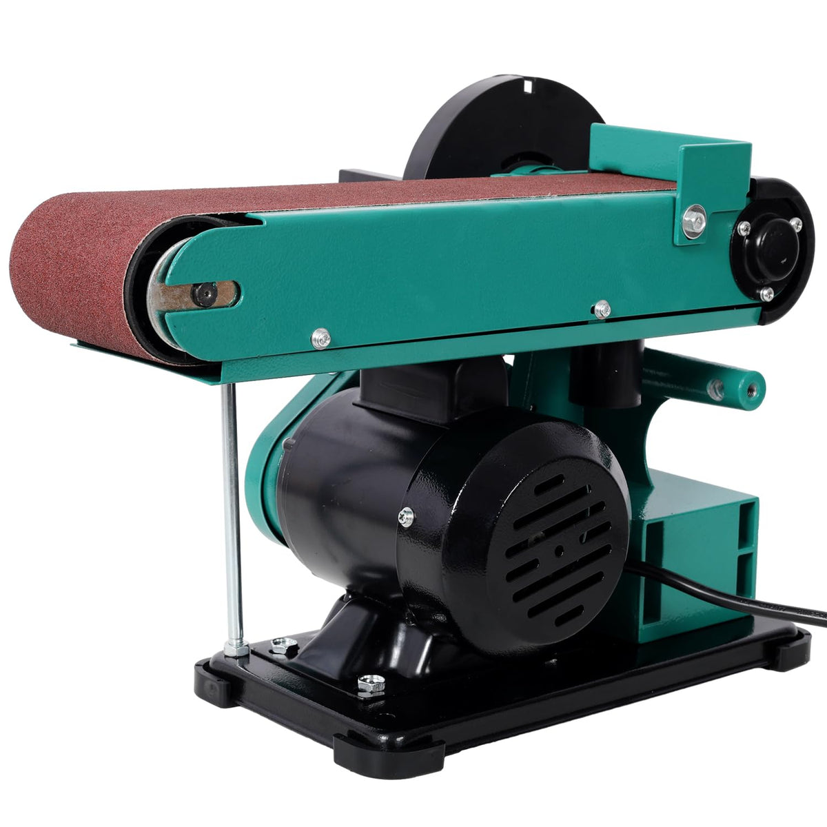 4" x 36" Belt Sander 6" Disc Polisher Grinder Steel Green High-Torque Power Tool Q37498
