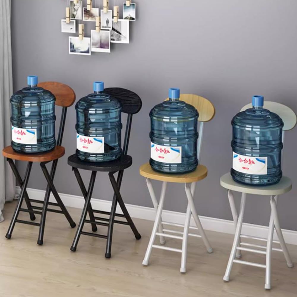 18 Inch Black Folding Bar Stools with Backrest A90025