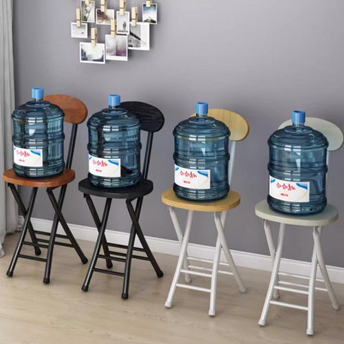 18 Inch Black Folding Bar Stools with Backrest A90025