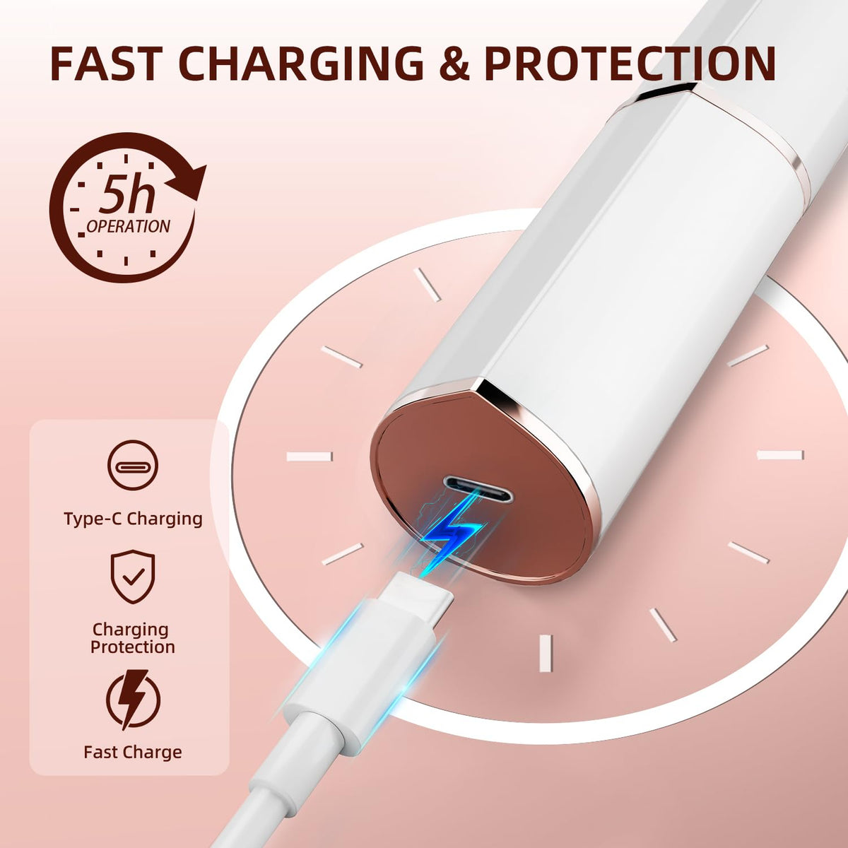 Rechargeable Facial Hair Remover with 2 Replacement Heads W27164