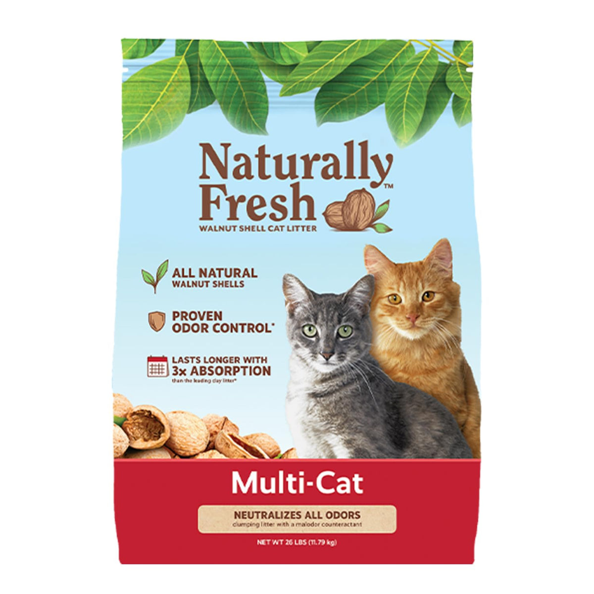 Unscented Walnut Shell Cat Litter 26 Lbs R231388