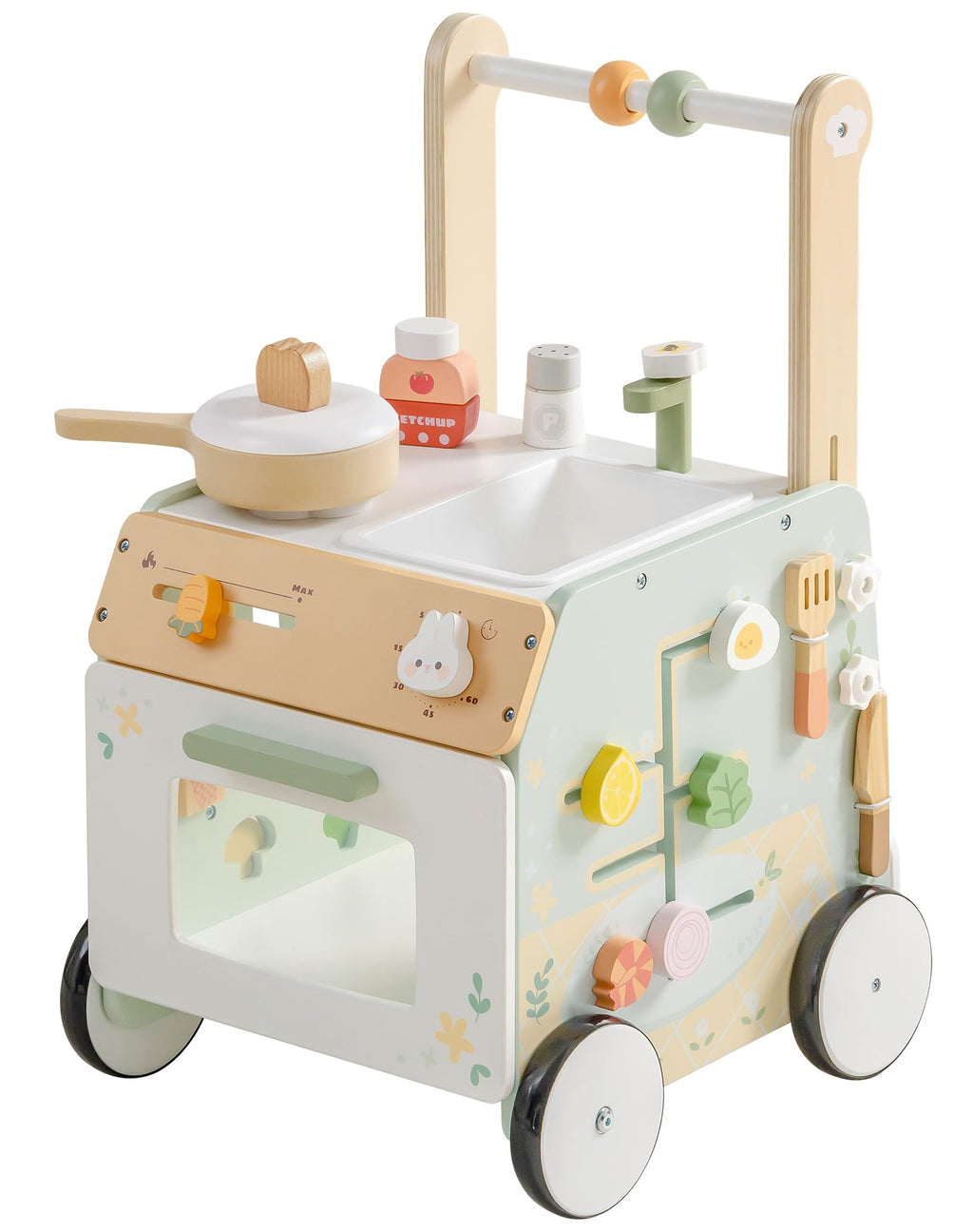 Wooden Baby Push Walker with Decelerator O485865
