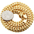 316L Stainless Steel Cuban Link Chain Necklace Bracelet N251364