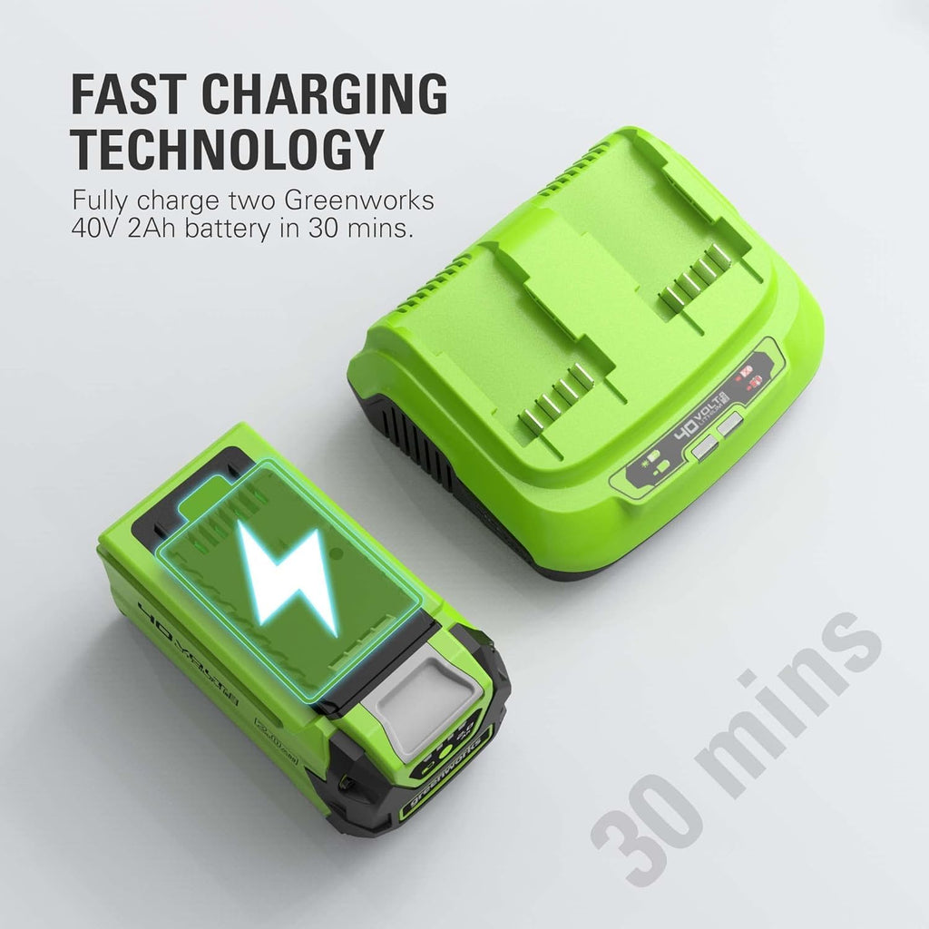 40V 2.0Ah Lithium-Ion Battery and Dual Port Rapid Charger Starter Kit I62845
