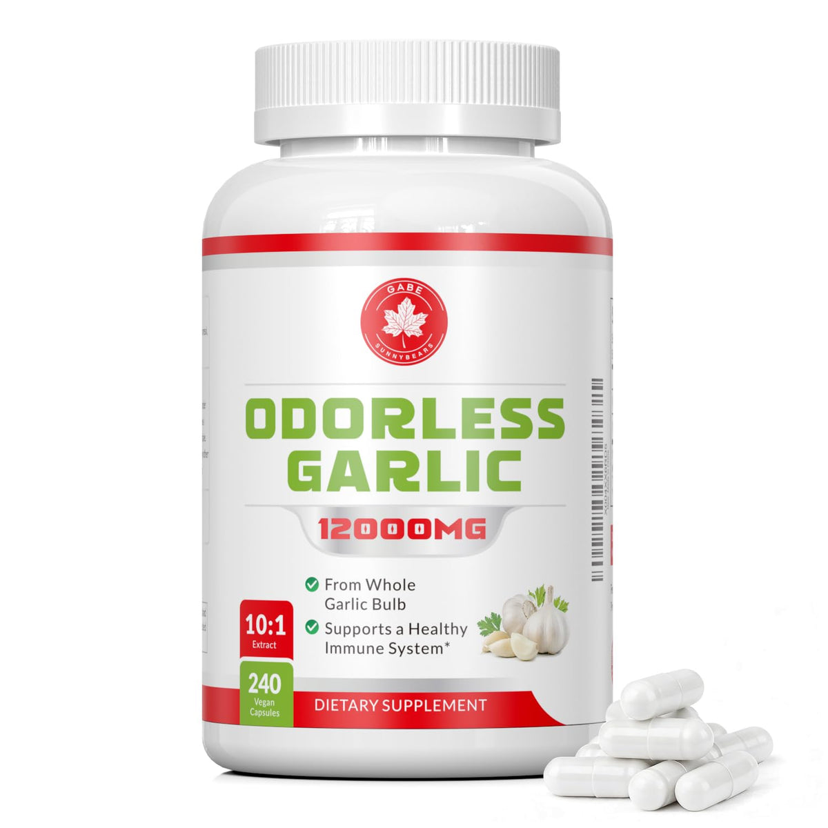 Odorless Aged Garlic Extract 12,000 mg 240 Veg Caps F367