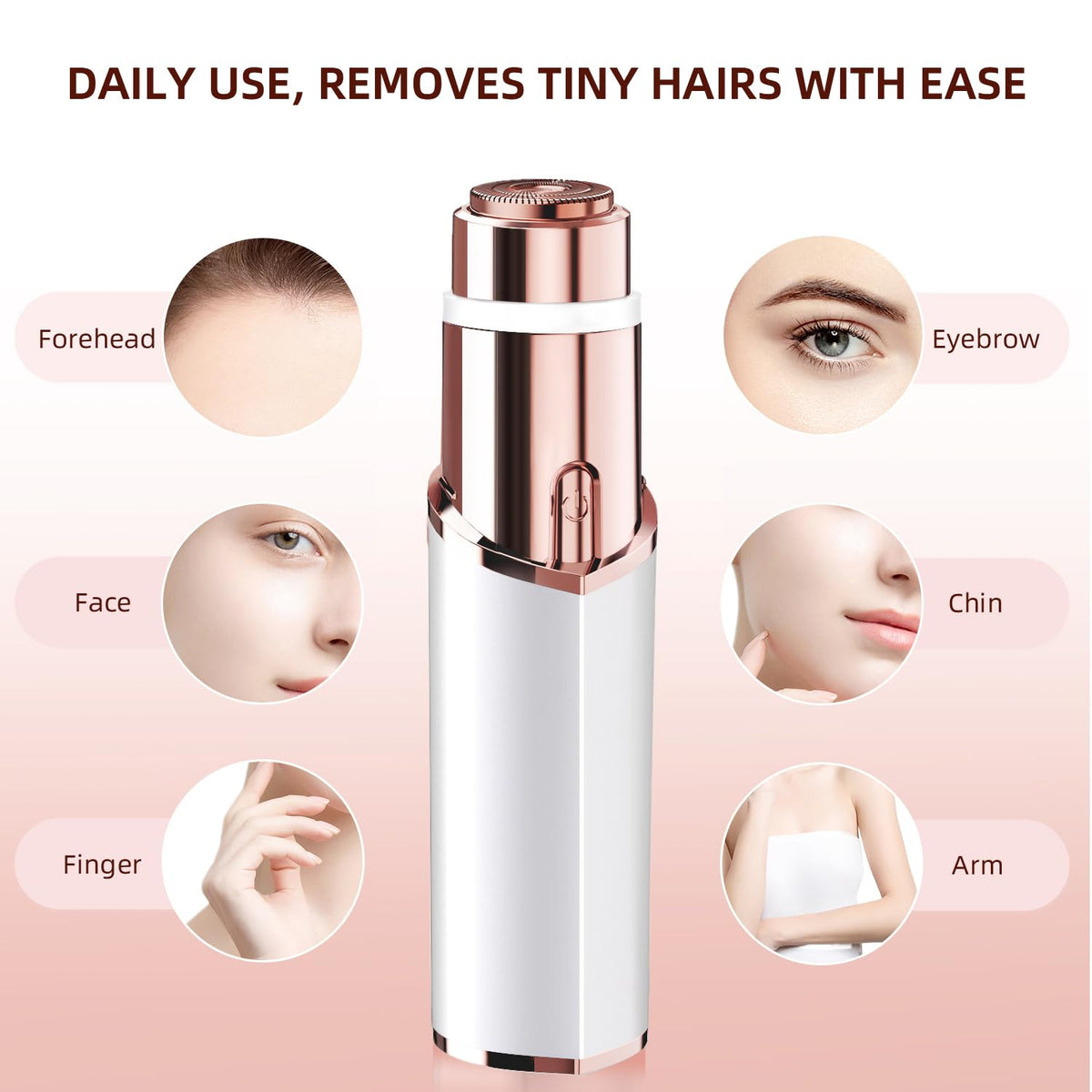 Rechargeable Facial Hair Remover with 2 Replacement Heads W27164