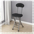 18 Inch Black Folding Bar Stools with Backrest A90025