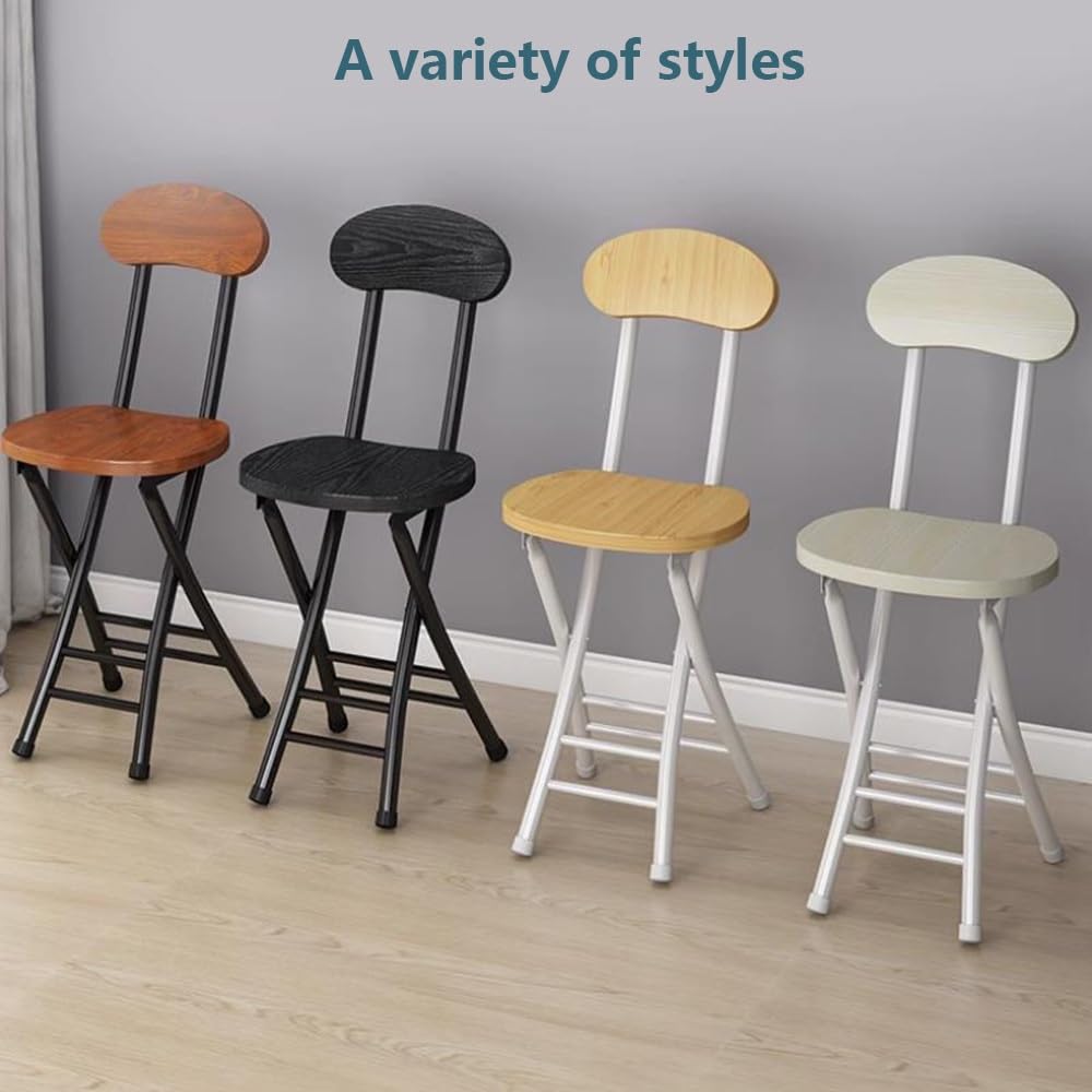 18 Inch Black Folding Bar Stools with Backrest A90025