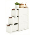 White 3 Drawers Narrow Plastic Bathroom Storage Cabinet Z1540