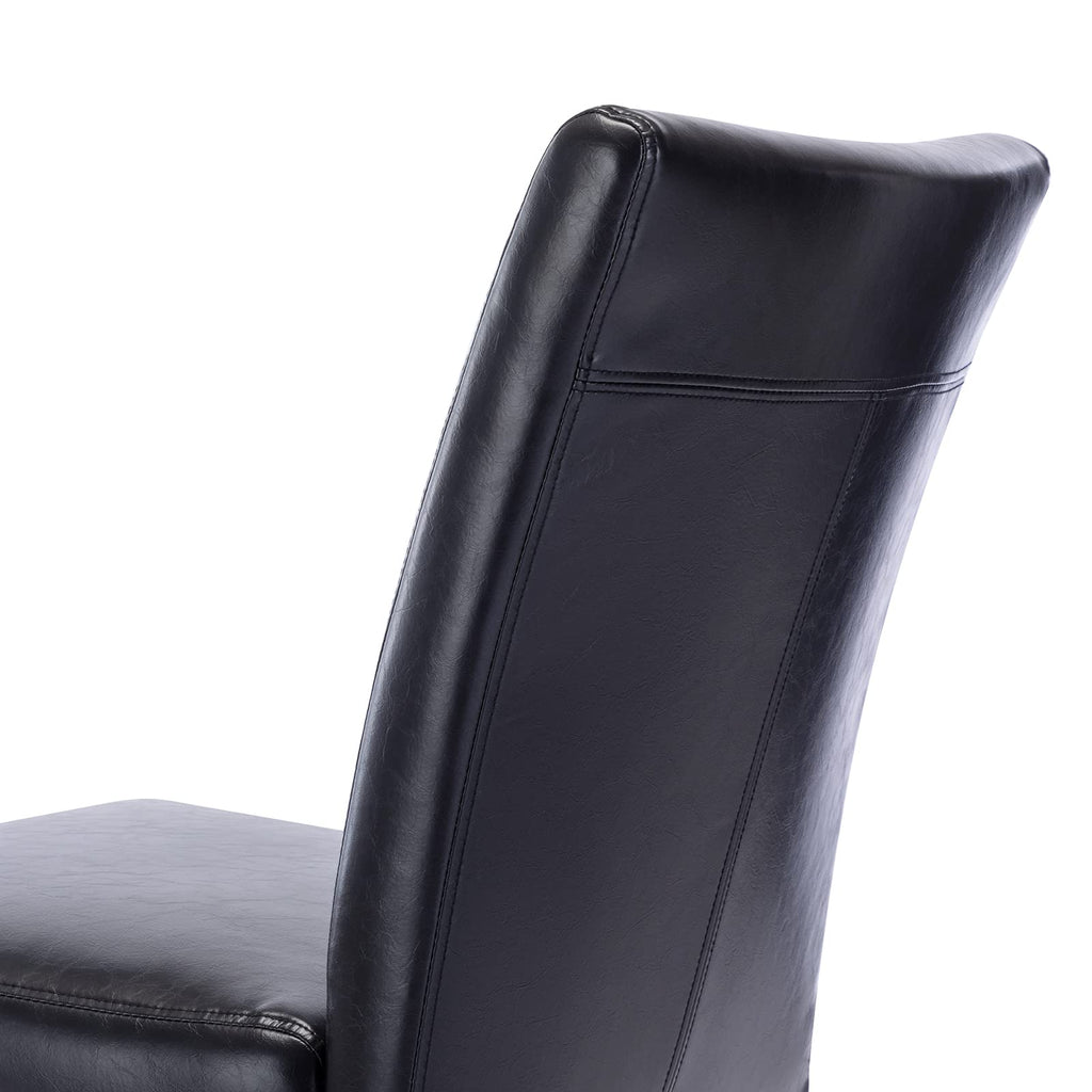 Black Faux Leather Upholstered Dining Chairs Set of 4 M438