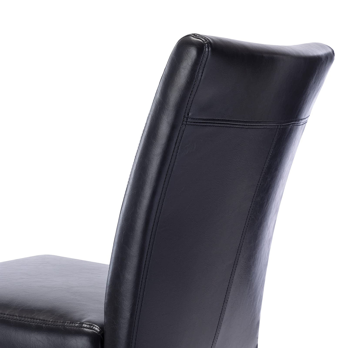 Black Faux Leather Upholstered Dining Chairs Set of 4 M438