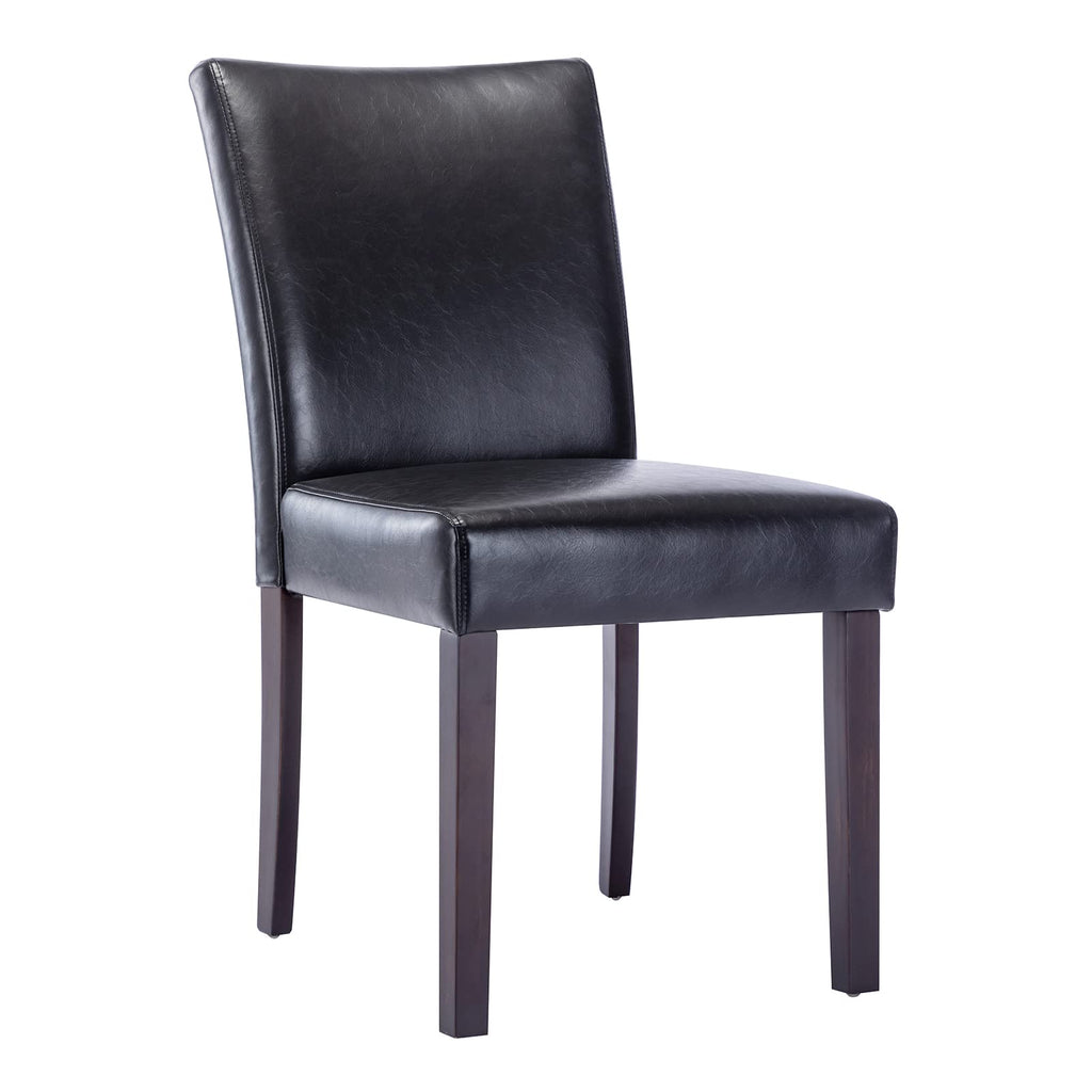 Black Faux Leather Upholstered Dining Chairs Set of 4 M438