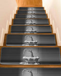 Grey Non Slip Stair Treads 8"x30" 4PCS N195792