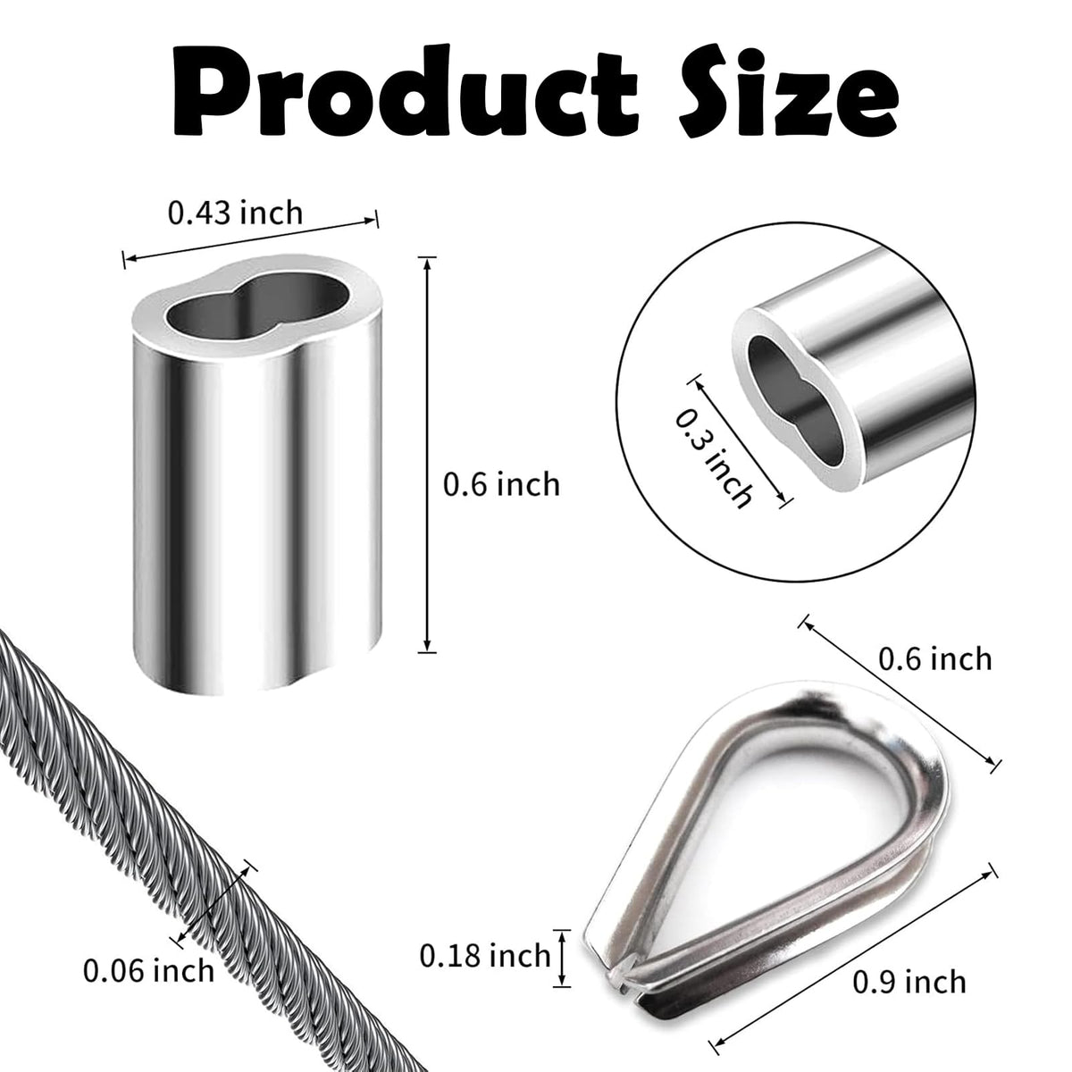 1/8 inch Stainless Steel Wire Rope Kit, 33ft Z25423