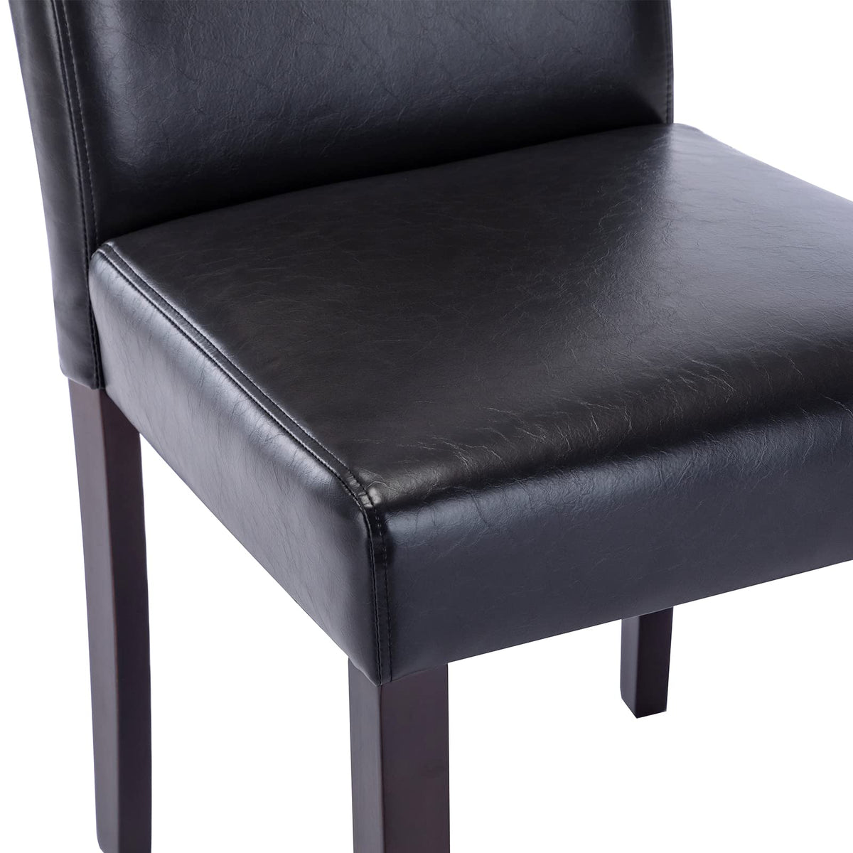 Black Faux Leather Upholstered Dining Chairs Set of 4 M438