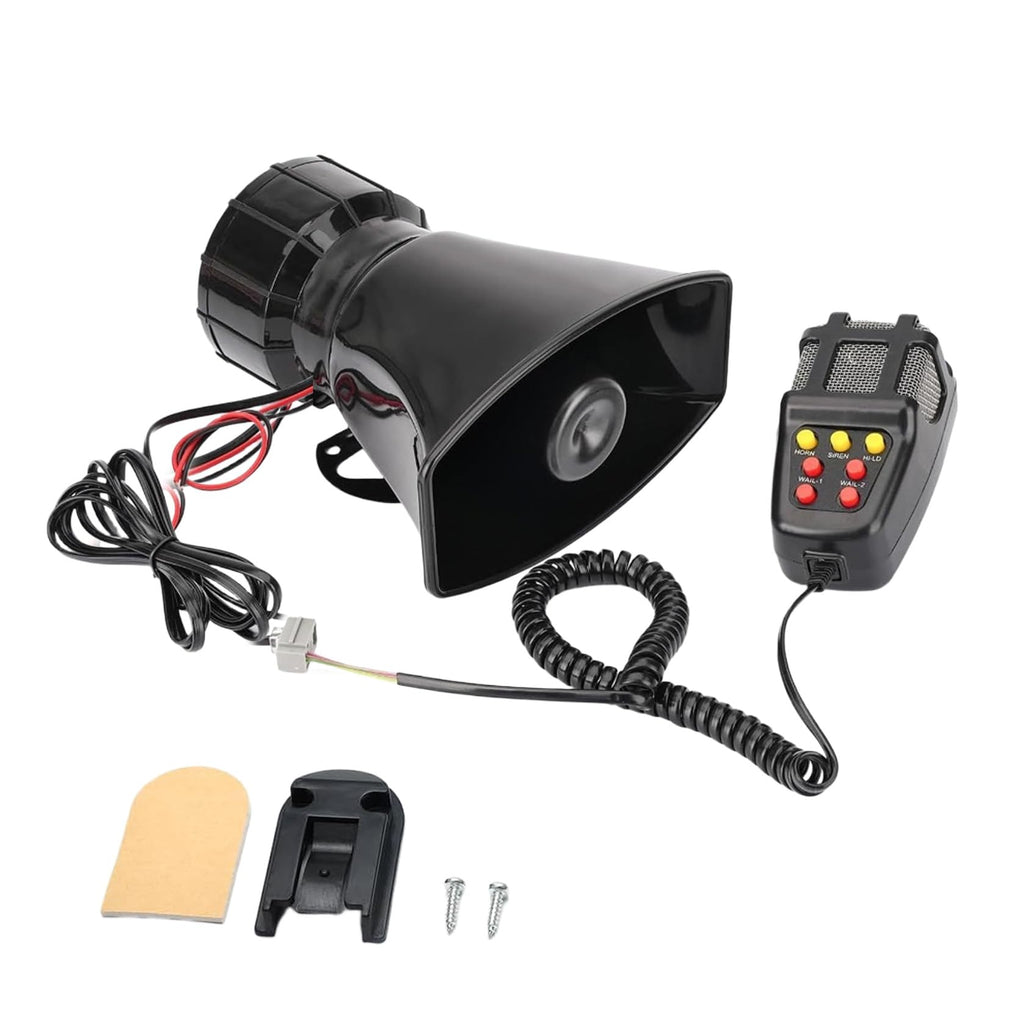 12V 100W 7 Tone Car Siren Horn Speaker with Microphone W3820