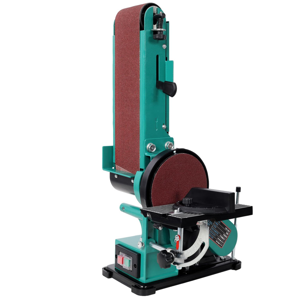 4" x 36" Belt Sander 6" Disc Polisher Grinder Steel Green High-Torque Power Tool Q37498