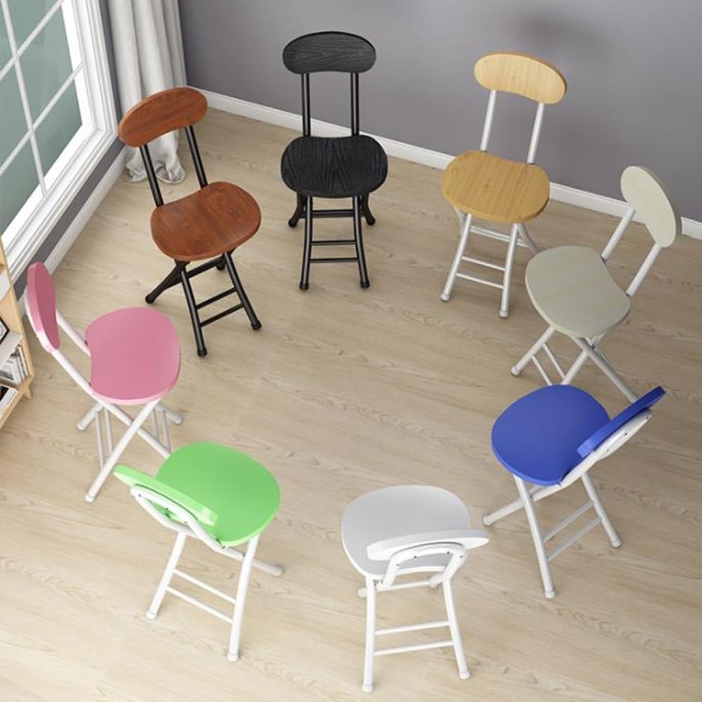18 Inch Black Folding Bar Stools with Backrest A90025