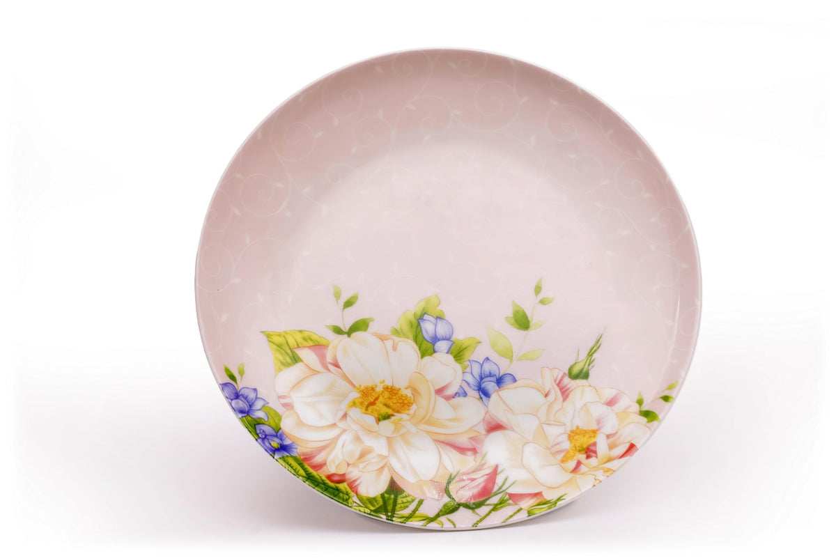 Pink Floral Ceramic Plates and Mugs Set Of 12 Z48965