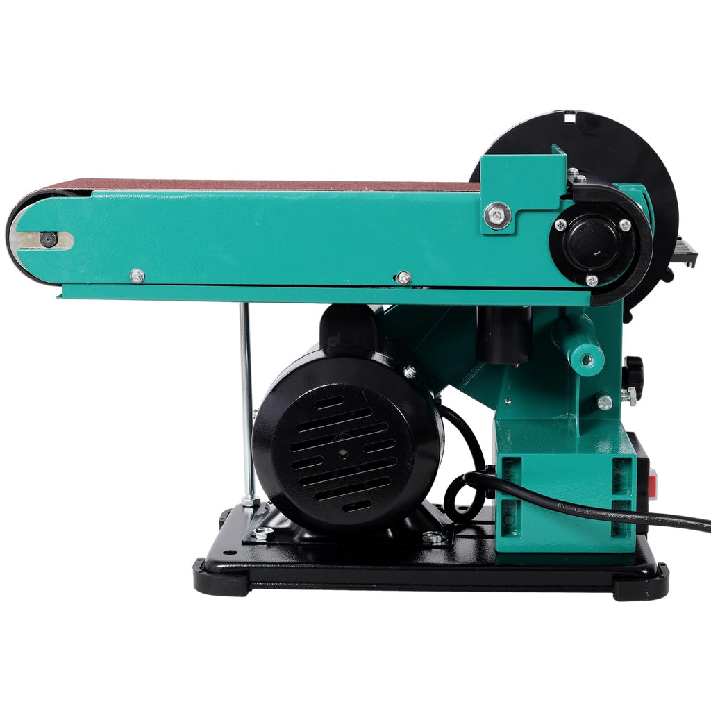 4" x 36" Belt Sander 6" Disc Polisher Grinder Steel Green High-Torque Power Tool Q37498