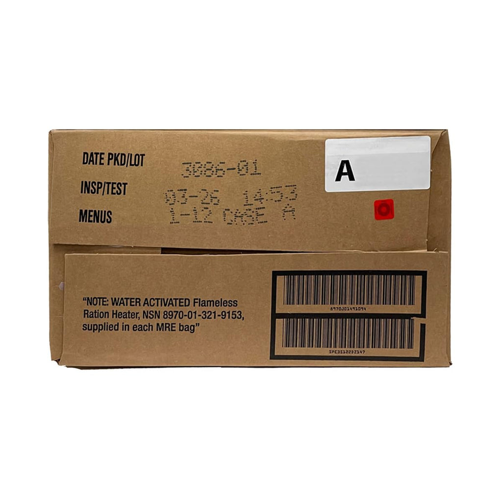 US Military MRE Case Menus 1-12 A885961