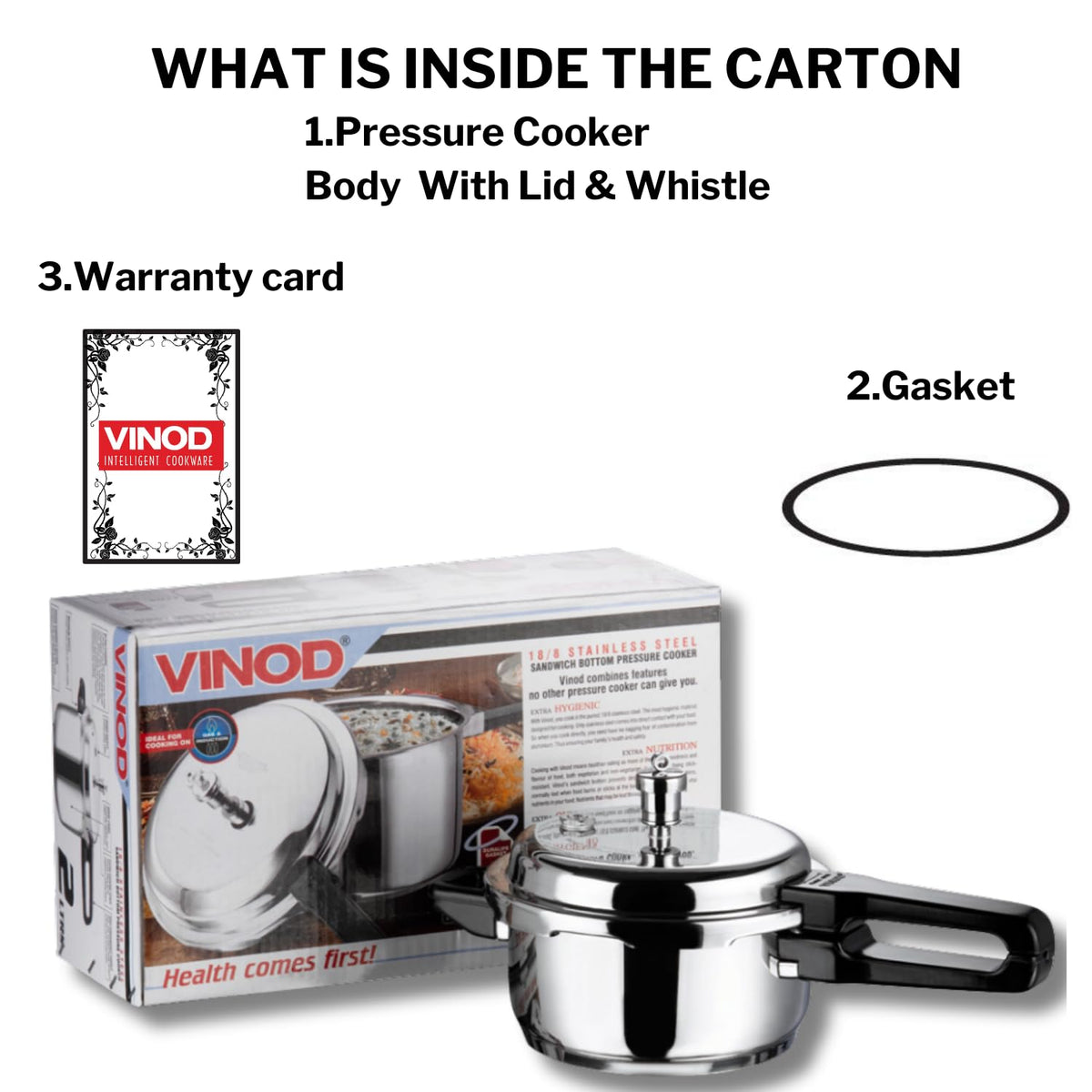 Stainless Steel 2-Liter Pressure Cooker J2426