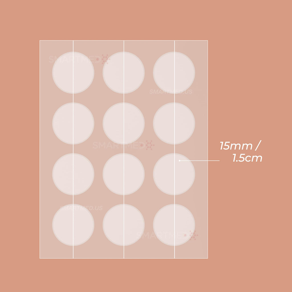 15 mm Hydrocolloid Cold Sore Patches with Lysine, Honey, Zinc & Lemon Balm, 24 Count B6758