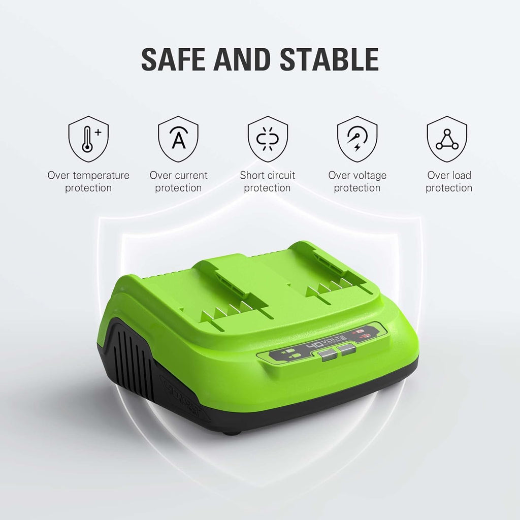 40V 2.0Ah Lithium-Ion Battery and Dual Port Rapid Charger Starter Kit I62845