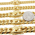 316L Stainless Steel Cuban Link Chain Necklace Bracelet M7042