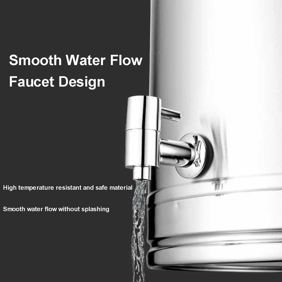 304 Stainless Steel Airtight Food Storage Container with Lid Faucet and Handles C567425