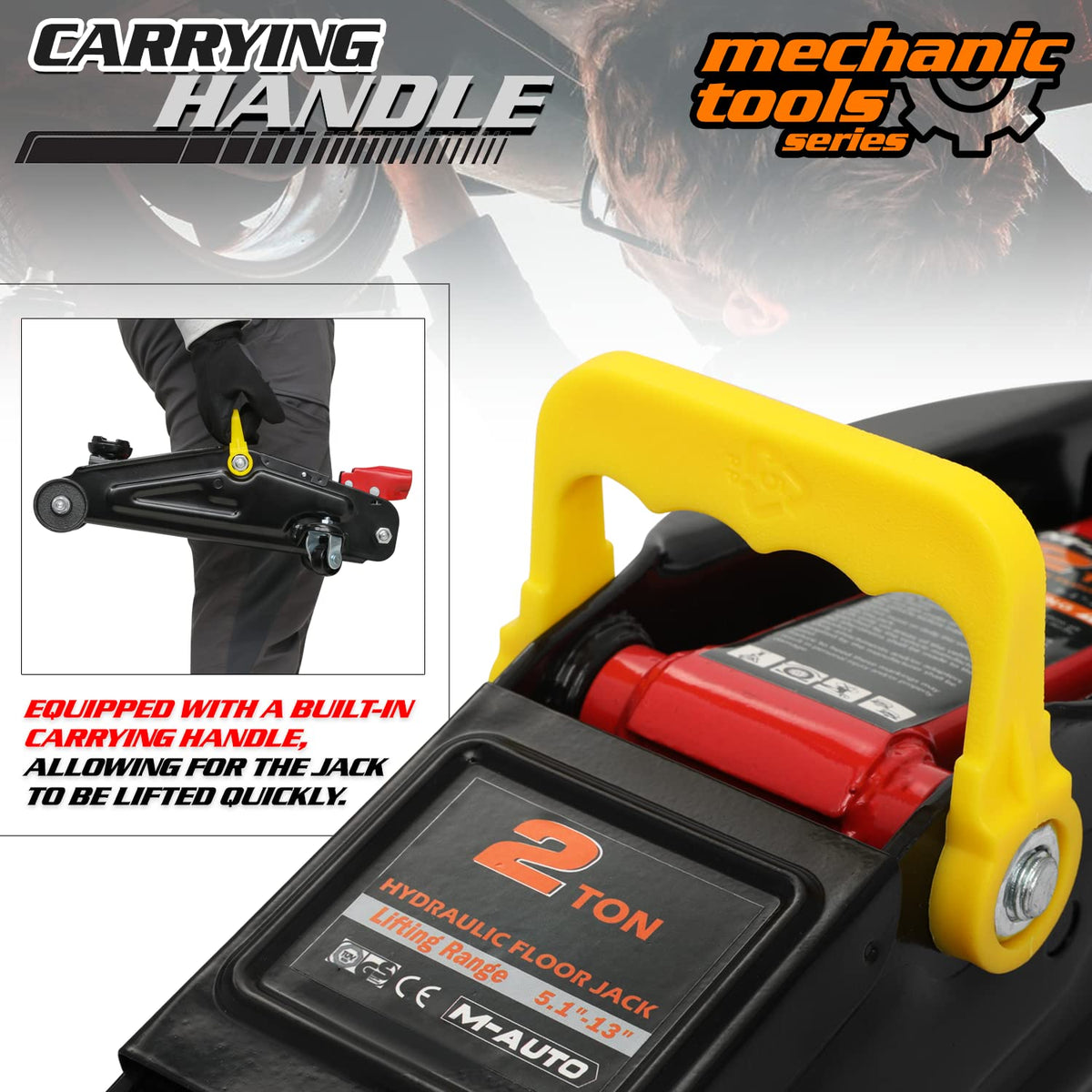 2 Ton Hydraulic Trolley Jack Car Lift with Storage Case W158305
